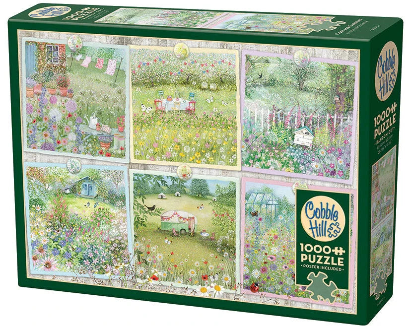 COBBLE HILL RANDOM CUT COTTAGE GARDENS 1000 PIEZAS + POSTER