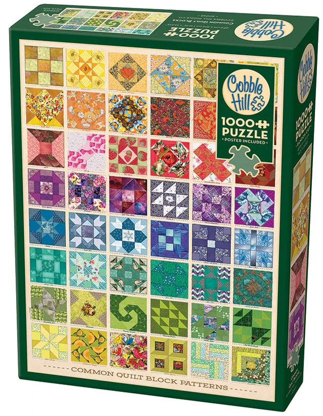 COBBLE HILL RANDOM CUT COMMON QUILT BLOCKS 1000 PIEZAS + POSTER