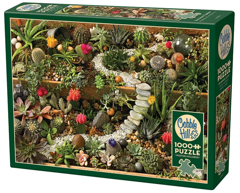 COBBLE HILL RANDOM CUT SUCCULENT GARDEN 1000 PIEZAS + POSTER