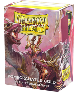 PROTECTORES DRAGON SHIELD STANDARD DUAL MATTE POMEGRANATE Y GOLD