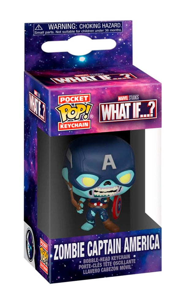 POCKET POP! KEYCHAIN, ZOMBIE CAPTAIN AMERICA